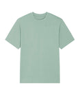 A Stanley/Stella Freestyler Aloe (C089) t-shirt in plain, light green, made from fabric-washed organic cotton, shown on a white background.