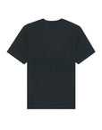 The STTU788 Stanley/Stella Freestyler Black T-shirt, made from 100% organic cotton, is showcased from the back on a white background. This unisex heavy weight tee by Stanley/Stella offers sustainable comfort for any wardrobe.