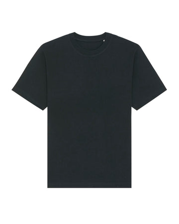 The STTU788 Stanley/Stella Freestyler Black (C002) is a unisex heavy-weight T-shirt with a round neckline, made from 100% organic cotton. Crafted from single jersey fabric, the black tee is shown flat on a white background by Stanley/Stella.