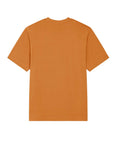 The STTU788 Stanley/Stella Freestyler Day Fall (C087) plain brown short-sleeve t-shirt, crafted from organic cotton, is pictured on a white background showing the back.