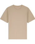 The STTU788 Stanley/Stella Freestyler Desert Dust (C028) is a plain beige unisex heavy weight T-shirt made from 100% organic cotton, displayed on a white background.