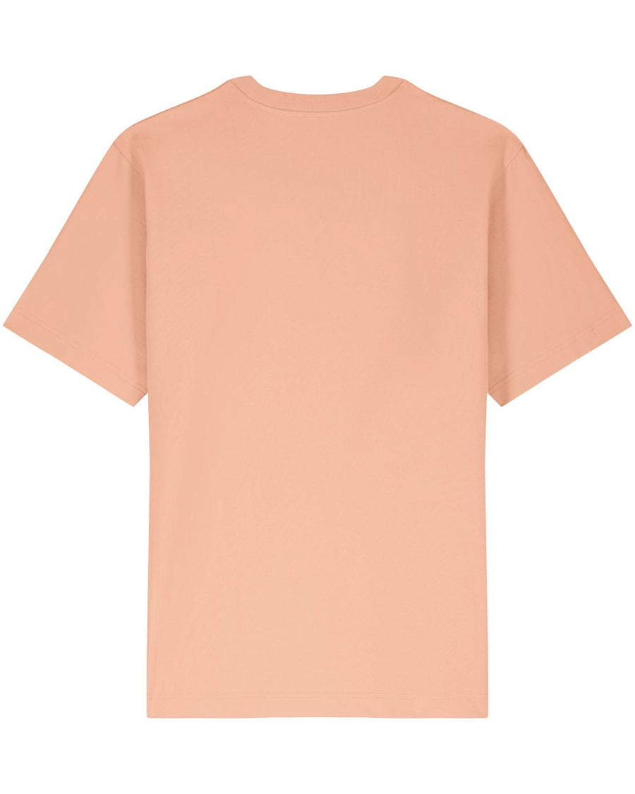 The STTU788 Stanley/Stella Freestyler in Fraiche Peche (C101) is a plain beige T-shirt made from 100% organic cotton single jersey, featuring short sleeves and a crew neck.