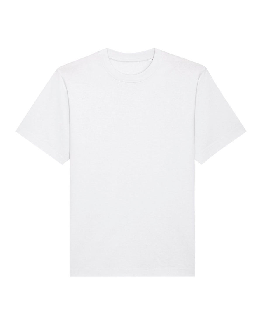 The STTU788 Stanley/Stella Freestyler White (C001) T-shirt by Stanley/Stella is a 100% organic cotton, unisex heavyweight tee in plain white, displayed on a pristine white background.