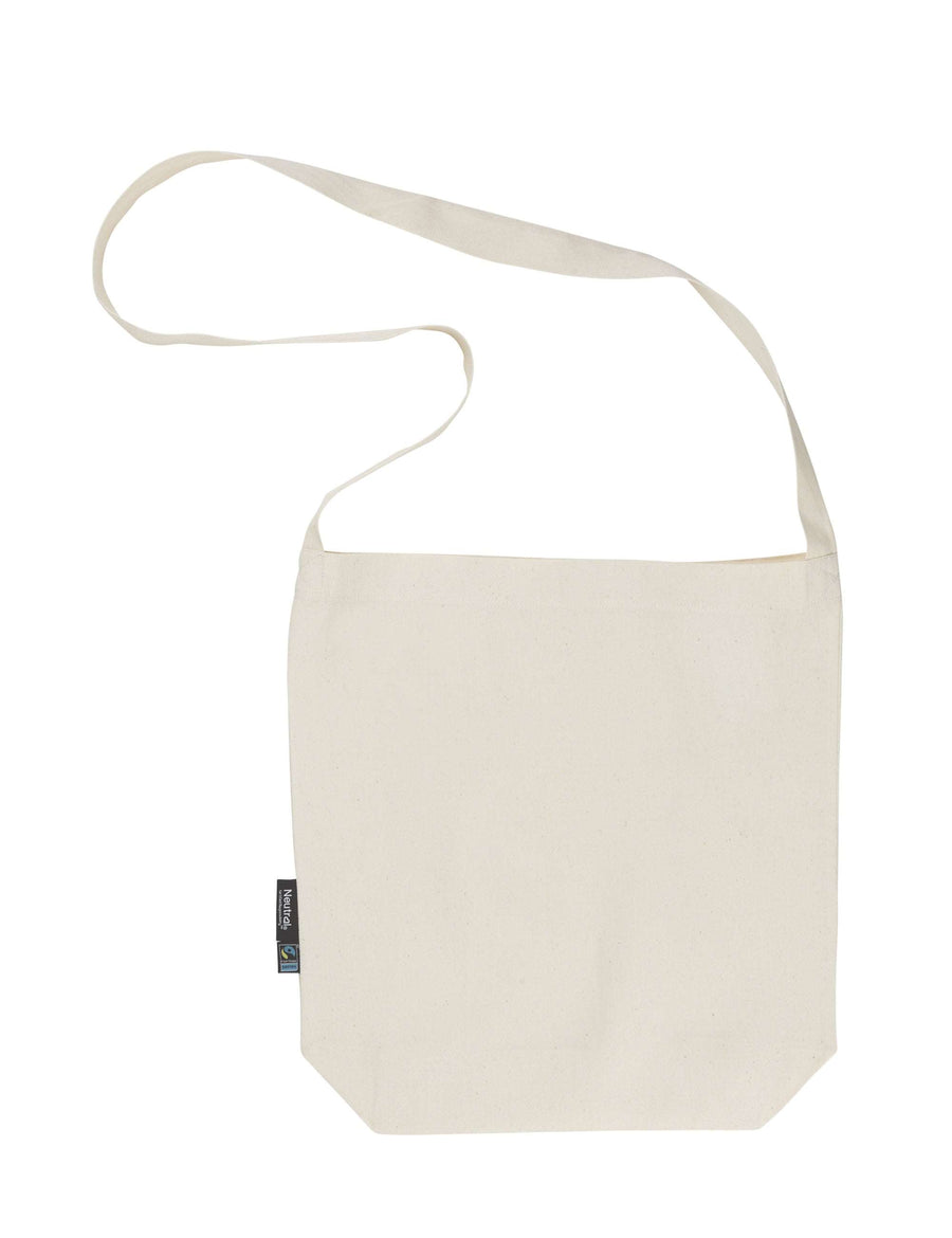 O90025 Neutral Fairtrade Organic Cotton Twill Sling Bag