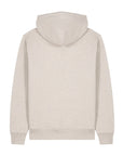 The Stanley/Stella STSU177 Stella/Stella Cruiser 2.0 in Heather Haze (C731) is a unisex hoodie featuring a back view, long sleeves, a ribbed hem, and is crafted from organic cotton.