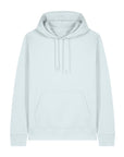 The STSU177 Stella/Stella Cruiser 2.0 Blue Ice (C728) by Stanley/Stella is a unisex hoodie made from organic cotton, featuring a front pocket and drawstrings for both comfort and style.