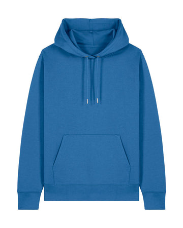 The Stanley/Stella STSU177 Stella/Stella Cruiser 2.0 Mindful Blue (C729) is an organic cotton unisex hoodie sweatshirt with a front pocket and drawstring hood.