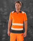 R501X Result Unisex Recycled Polyester Safety Polo