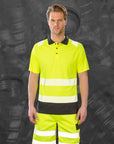 R501X Result Unisex Recycled Polyester Safety Polo