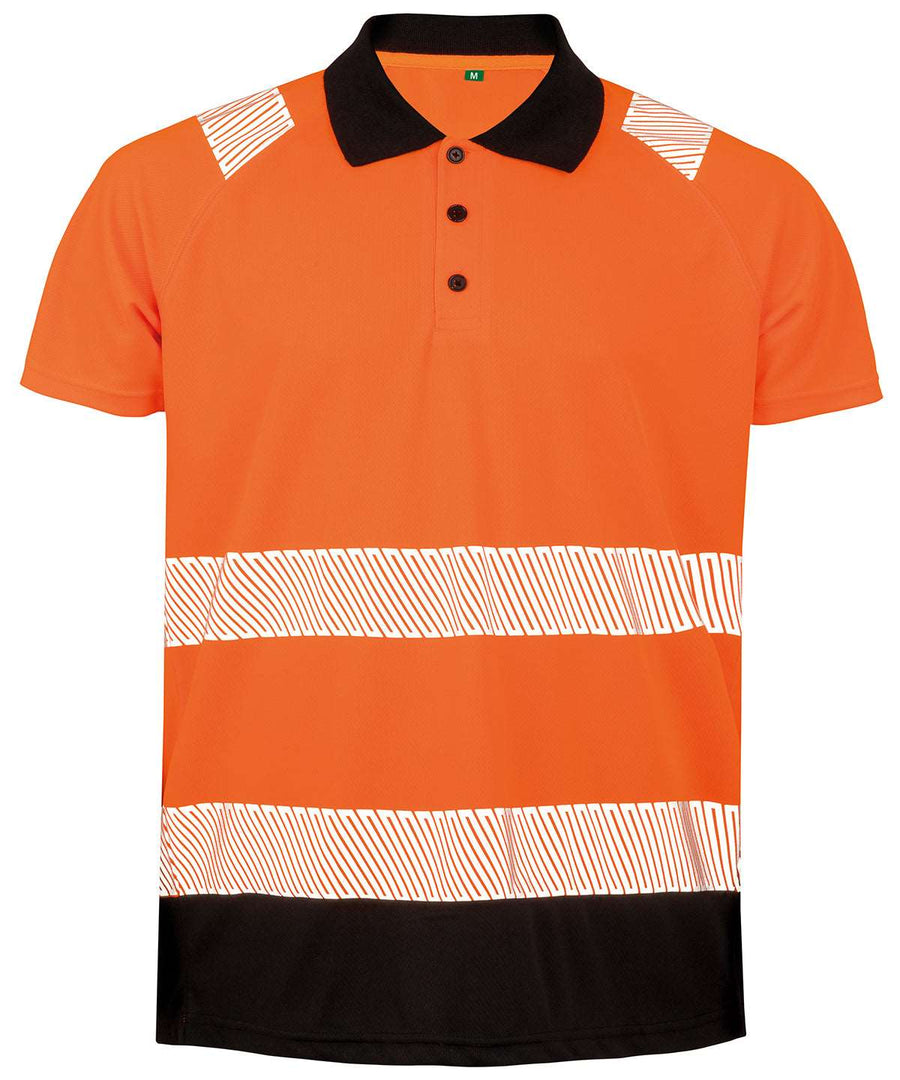 R501X Result Unisex Recycled Polyester Safety Polo