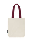 O90002 Neutral Fairtrade Organic Cotton Twill Bag With Contrast Handles